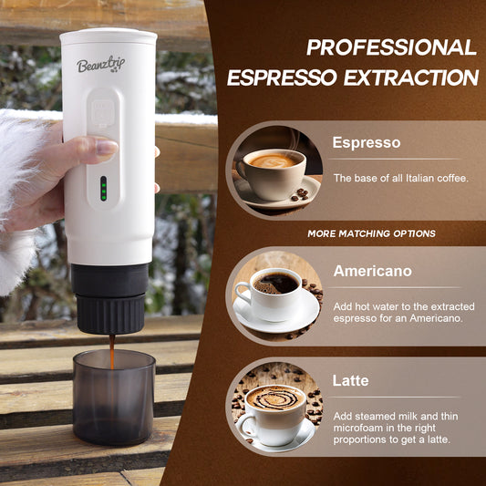 H02 PRO Portable Espresso Coffee Maker - Gift Set - White
