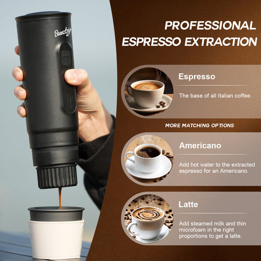 H02 PRO Portable Espresso Coffee Maker - Gift Set - Black